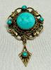 SJ25 Robert faux turquoise pin